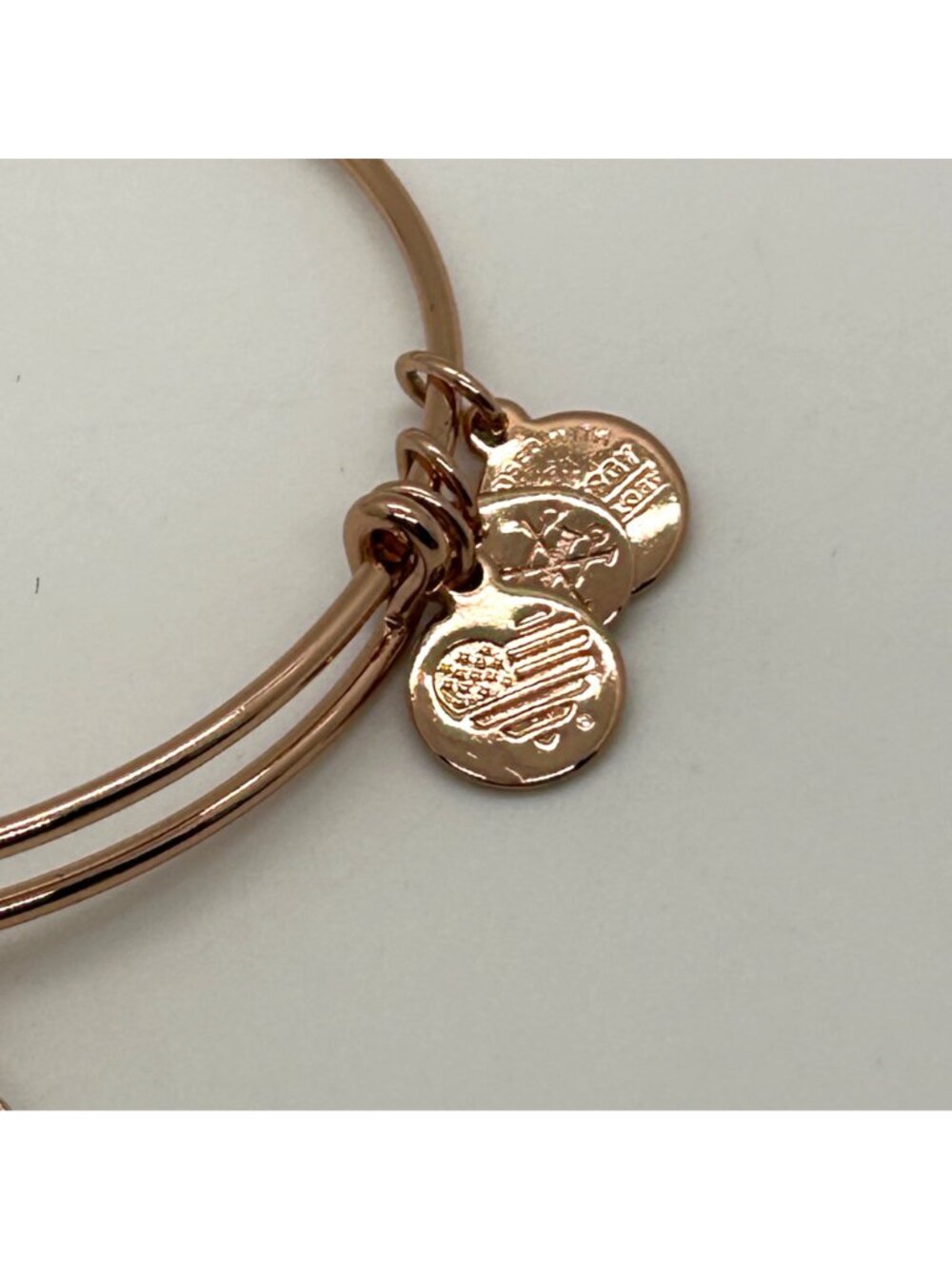 Alex And Ani Guardian Angel Wings Charm Bangle Bracelet Rose Gold Tone - Picture 3 of 11